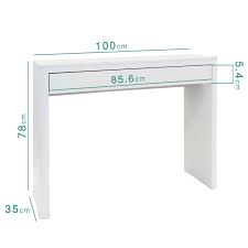 5 out of 5 stars. Lexi Slim White High Gloss Console Table With Drawers Furniture123