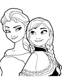 Elsa Ed Anna Disegno Di Frozen Da Stampare E Colorare Gratis