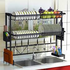 Maybe you would like to learn more about one of these? Upgraded 1 2tier Sink Rack Dish Drainer For Kitchen Sink Racks Stainless Steel Over The Sink Shelf Storage Rack Walmart Com In 2021 Kitchen Sink Rack Kitchen Design Small Kitchen Furniture Design