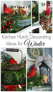 Kitchen cabinet installation may seem like a complex task, but that doesn't mean you can't still tackle some diy kitchen cabinet projects on your own. Kitchen Hutch Decorating Ideas For Winter 3 Little Greenwoods