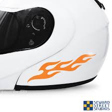 These motorcycle helmet stickers or motorcycle helmets decals were only used i past times by how to remove motorcycle helmet stickers? Set Of 2 Flames Motorcycle Helmet Decal Kit Seward Street Studios