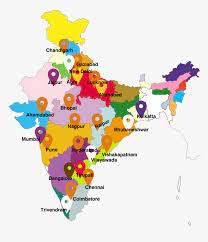 بھارت, भारत, भारत, india, भारत गणराज्य, republic of india, la république de l'inde. India State Name List Png Download Colorful Map Of India Transparent Png Kindpng