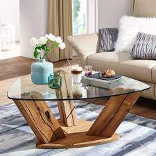 Auch quadratisch eine runde sache couchtische mit stil. Glas Couchtisch Pathos Aus Wildeiche Massivholz Dreieckig Jpg Couchtisch Couchtisch Massivholz Couchtisch Holz