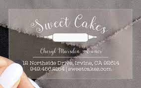 Photographer transparent white stamp business card. Sweet Shop Clear Business Cards By Basic Invite