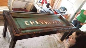 Ford tailgate coffee table $150 (fca > columbia falls mt) pic hide this posting restore restore this posting. 50 S Chevy Tailgate Coffee Table Diy Patio Furniture Garage Furniture Tailgate Coffee Table