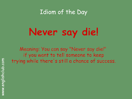 Never Say Die English Vocabulary Words Idioms And Phrases English Words