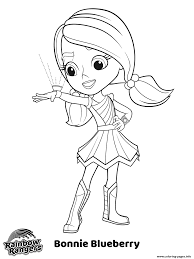 These fun coloring pages help develop basic fine motor skills essential for handwriting. Bonnie Blueberry Rainbow Rangers Coloring Pages Printable