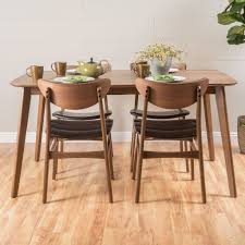 Shop for 50s style dining table at bed bath & beyond. Katherine Natural Walnut Finish 50 Inch Rectangular 5 Piece Dining Set Rectangular Dining Set Solid Wood Dining Set Dining Chairs
