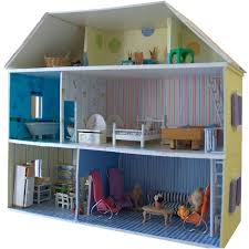 Cette Maison De 5 Pieces Sur 3 Niveaux Est Construite En Carton Plume Dim L 65cm P 25cm H 58 Cm Pl Maison De Poupee En Carton Maison En Carton Maison Barbie
