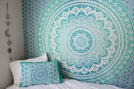 Wosendy sun and moon tapestry indian wall hanging psychedelic starry purple tapestry wall tapestry beach blanket blue celestial tapestry indian hippy bohemian mandala tapestry 59 x51''. Turquoise Green Ombre Tapestry Indian Tapestry Wall Hanging Room Tapestry Boho Tapestry Tapestry Bedroom