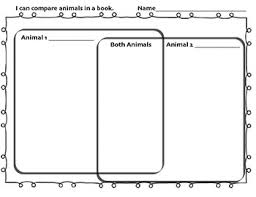 animal attribute comparison chart graphic organizer