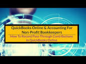 How To Record Pass-Through Contributions in QuickBooks Online ...