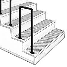 Our stair treads come in many diverse wood types and can be manufactured to match each custom tread, starting step, platform, or winder tread. U Shaped Matt Black Non Slip Wrought Iron Stair Handrail 2 Step Or 3 Step Indoor And Outdoor Elderly Child Stair Handrail Wrought Iron Stairs Outdoor Handrail
