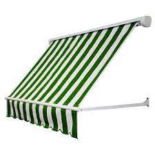 Awntech Mesa 120 In Wide X 24 In Projection Forest White Striped Striped Open Slope Window Door Manual Retraction Awning Lowes Com Retractable Awning Awning Windows And Doors