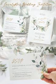 Mix and match elements from different templates. Eucalyptus Laurel Wedding Invitation 519545 Card And Invites Design Bundles In 2021 Eucalyptus Wedding Invitation Laurel Wedding Invitation Wedding Invitations Boho