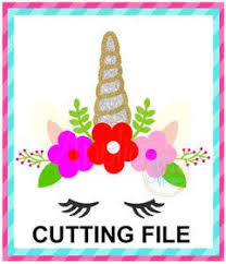 Download Free Unicorn Face Crown Cut File Silhouette School