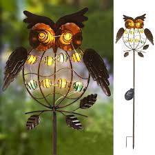 Owl Bird Bath With Solar Light 12 Best Last Minute Halloween Decorations You Ll Love Craftsonfire Solar Lights Garden Solar Garden Decor Outdoor Solar Lights