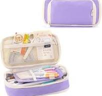 Pencil Case Large ISuperb Large Capacity Pencil Case - Transparent TPU  Organizer For School & Office Large Capacity Pen Organizer Student Supplies