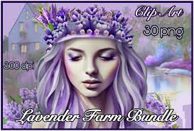 Lavender Farm Bundle PNGs, Sublimations, Stickers, best lavender flower  clip art, flower art, planner, scrapbook, garden, Commercial Use