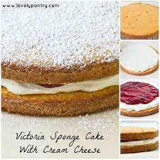 Victoria Sponge Cake With Cream Cheese Recipe Victoria Sponge Victoria Sponge Cake Sponge Cake