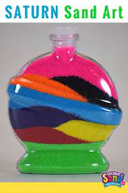 Saturn Sand Art Bottle Sand Art Bottles Sand Art Sand Art Crafts