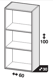 Colonne l.30 x h.116 x p.30 cm, blanc, essential. Bibliotheque Colonne 30 Cm De Large Au Meilleur Prix Leroy Merlin