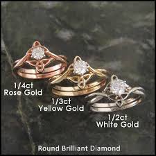 Make sure she has a pretty jewelry box to keep her gorgeous engagement and wedding ring sets safe and sound. Diamond Celtic Interlocking Wedding Ring Set Walker Metalsmiths