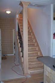 Open Up A Staircase Incase It Needs Structural Support Cheap Basement Ideas Basement Staircase Stairs In Kitchen