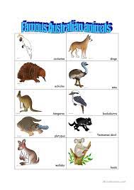 Australian Animals Worksheet Free Esl Printable Worksheets Made By Teachers Australian Animals Australia Animals Australian Animals Preschool