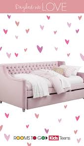 Happy Valentine S Day Pink Beds Bedrooms And More This Daybed Is One We Love Celebrate Lo Bedroom Furniture Stores Rooms To Go Kids Kids Bedroom Furniture