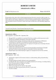 administrative officer resume samples