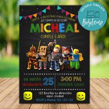 Roblox una opcion para ninas dulces tortas paraguay facebook / todas las noticias, videos gameplay, imágenes, fecha de lanzamiento, análisis, opiniones, guías y players can redeem robux while they last. Descarga Instantanea De La Invitacion De La Fiesta De Cumpleanos Del Juego Roblox Para Imprimir Bobotemp