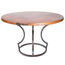 You can also choose among various copper. Charles Iron Dining Table With 48 Round Hammered Copper Top