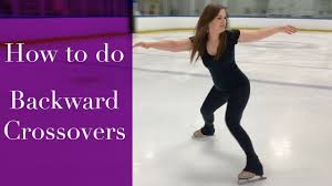 Ice hockey skating basics : How To Do Backward Crossovers On Figure Skates Figure Skating Tutorial Youtube