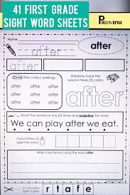 Sight Word Worksheets First Grade Video Video In 2020 First Grade Sight Words First Grade Words Sight Word Worksheets