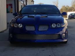 06 gto impulse blue with rks hood bumper spyderco halo led headlights gto led headlights cars motorcycles