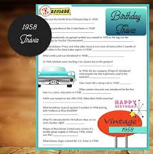 Children's trivia quiz no.17 (february 2012) is our first offering for 2012 with random . The Year Of 1961 Birthday Party Trivia Download Etsy Birthday Party Activities 60th Birthday Party Activities