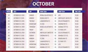 Currently not a part of the indian football pyramid, the league serves as one of the top tournaments in india. Indian Super League 2019 20 Fixtures Kerala Blasters Face Atk In Season Opener On October 20