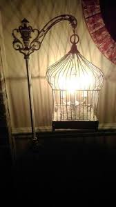 Bird Cage Floor Lamp Finished Bird Cage Floor Lamp With Vintage Chandelier Vintage Chandelier Lamp Cage Light