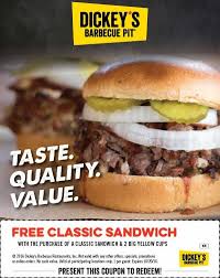 Dickeys Barbecue Pit Coupons Shopping Deals Barbecue Restaurant Barbecue Pit Classic Sandwich