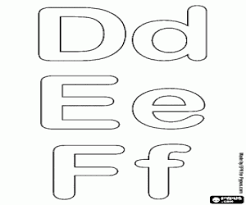 Letras D E F Alfabeto Burbuja Para Colorear Pintar E Imprimir Encontrarás hoy, en esta página, diferentes plantillas de dibujos para colorear de abecedarios.
