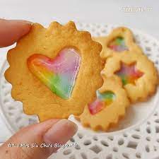 小豬皮太太的烘焙筆記 玻璃曲奇glass cookie 附食譜 sugar cookie cookies desserts