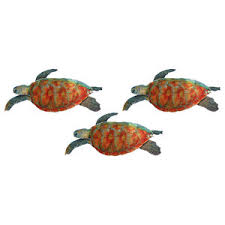 5 out of 5 stars (21) $ 29.99. Sea Turtle Wall Art 3d Metal 3pc By Lavish Home Beach Style Metal Wall Art By Trademark Global Houzz