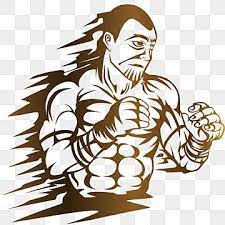 Mma Fighter With Gloves And Muscle Mixed Martial Arts Warrior Muscle Png And Vector With Transparent Background For Free Download Cartoon Styles Mma Fighters Vector Illustration