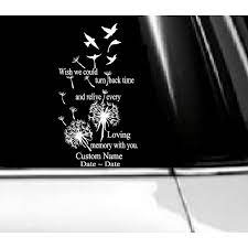 Beautiful in loving memory car decal stickers in loving memory decals customized just for you, these vinyl window decal stickers are perfect for car or truck windows, laptops, hard hats, bumpers and more. Decal Wish We Could Turn Back Time In Memory Decal Custom Name Dates Decal Sticker 8 X 12 Walmart Com Walmart Com