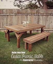 Diy Cedar Picnic Table Diy Picnic Table Picnic Table Plans Picnic Table