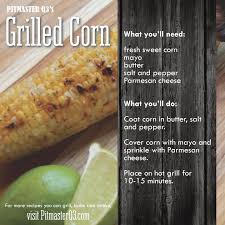 Grilled Corn Recipe With Mayo And Parmesan Cheese On Myron Mixon S Pitmaster Q3 Wood Pellet Grill Grilled Corn Recipes Summer Dinner Recipes Grill Grilled Corn