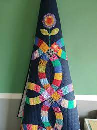 Wedding Ring Quilt Wedding Gift Blue Throw Quilt Double Etsy In 2021 Double Wedding Ring Quilt Wedding Ring Quilt Blue Wedding Rings