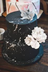 Black And White Watercolor Cake Alternative Wedding Cake Black With A Silver Splash White Sugar Flower Peonies Photo By Tess Vie Silver Wedding Cake White Wedding Cakes Black Wedding Cakes