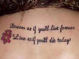 People who have these type of tattoos vary from teens that want to make a statement to hollywood stars that want their fans to remember something. 25 Best Tattoo Quotes With Images Styles At Life